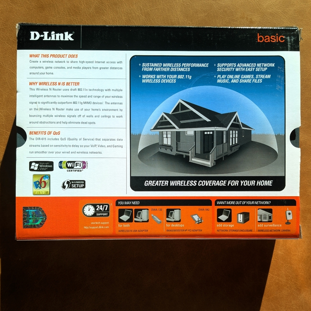 D-LINK DIR-615 Wireless Router with Dual Antennas in Box - EUC - Picture 14 of 15